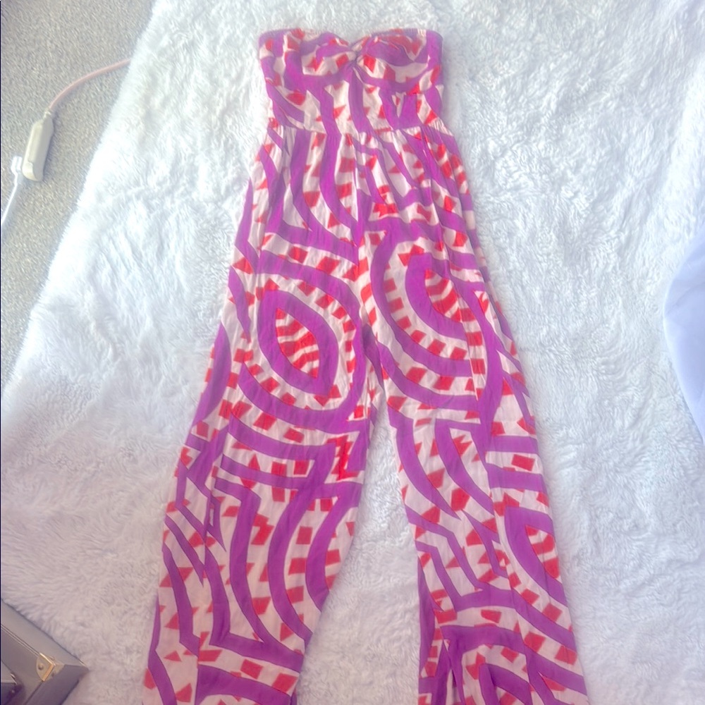 Tracey Reese Vibrant Purple and Red Women's Jumpsuit